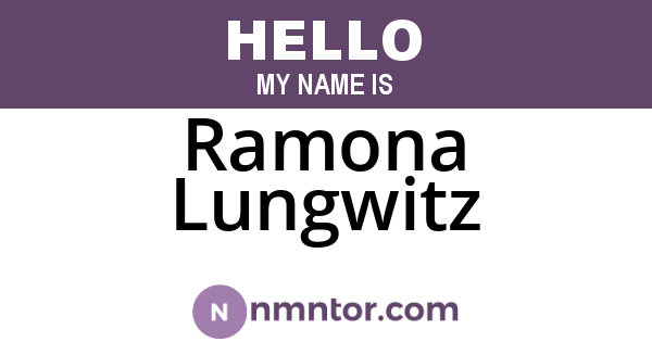 Ramona Lungwitz