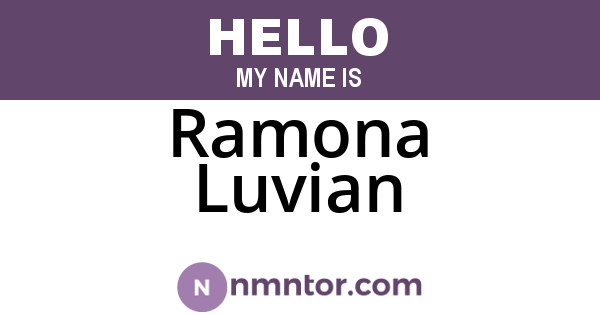 Ramona Luvian