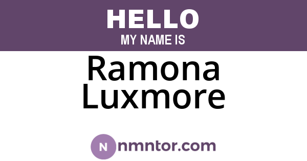 Ramona Luxmore