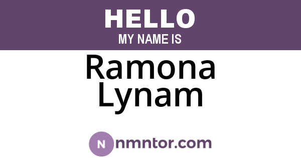 Ramona Lynam