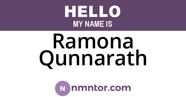 Ramona Qunnarath