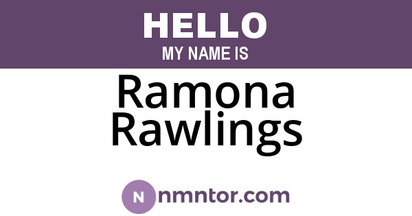 Ramona Rawlings