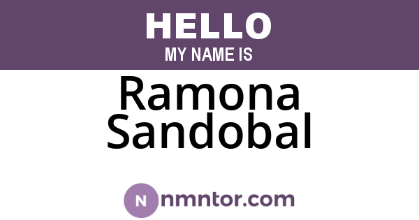 Ramona Sandobal