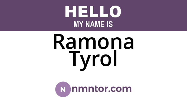 Ramona Tyrol
