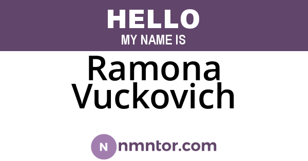 Ramona Vuckovich
