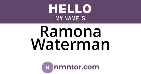 Ramona Waterman
