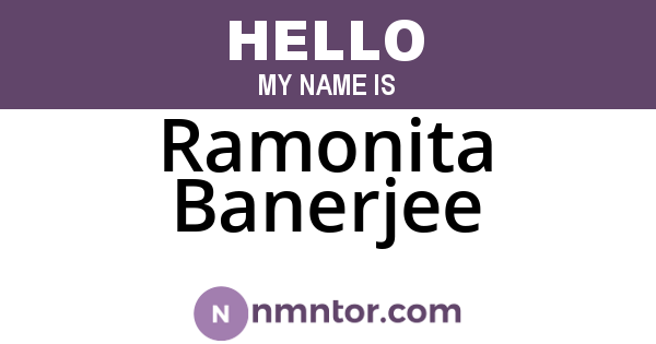 Ramonita Banerjee