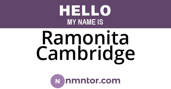 Ramonita Cambridge