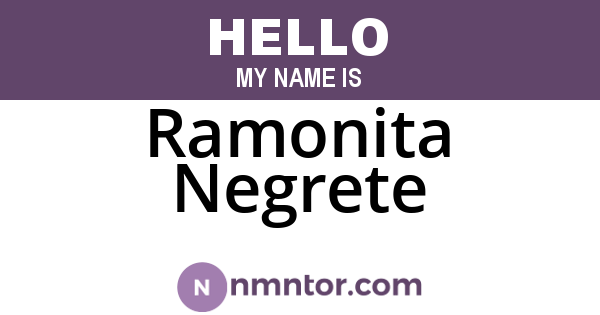 Ramonita Negrete