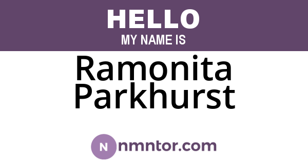 Ramonita Parkhurst