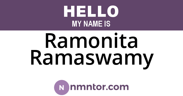 Ramonita Ramaswamy