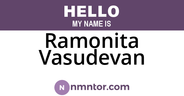 Ramonita Vasudevan