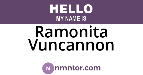 Ramonita Vuncannon