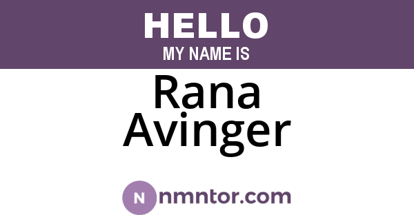 Rana Avinger