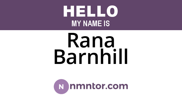 Rana Barnhill