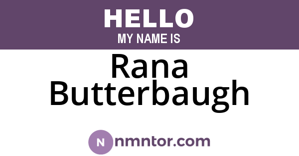 Rana Butterbaugh
