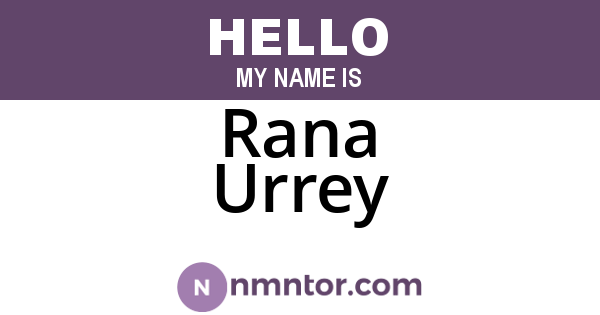 Rana Urrey