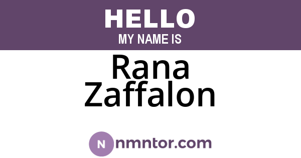Rana Zaffalon