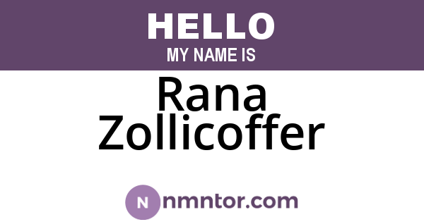 Rana Zollicoffer