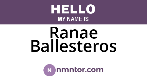 Ranae Ballesteros