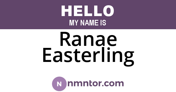 Ranae Easterling