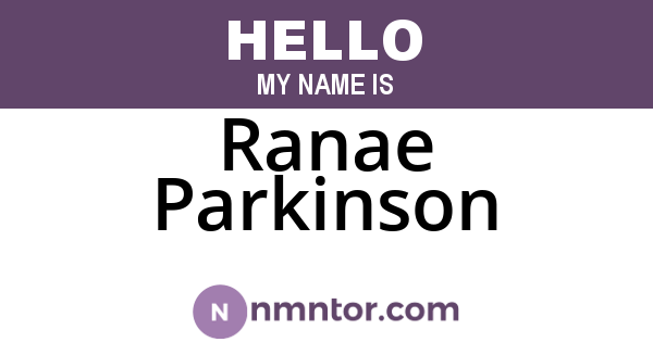 Ranae Parkinson