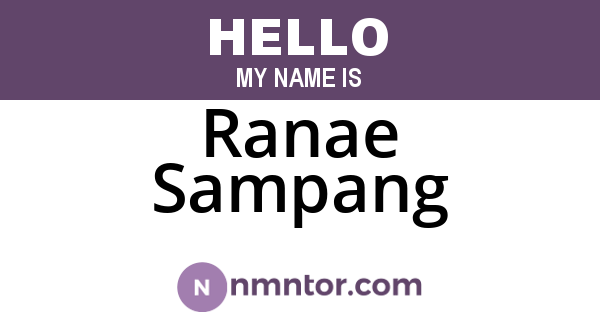 Ranae Sampang