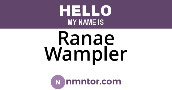 Ranae Wampler