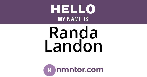 Randa Landon