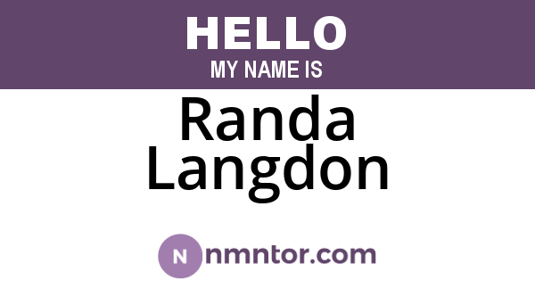 Randa Langdon