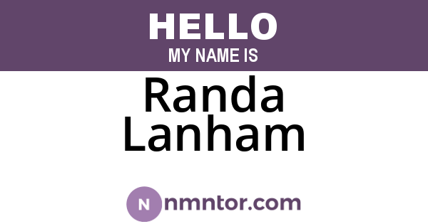 Randa Lanham