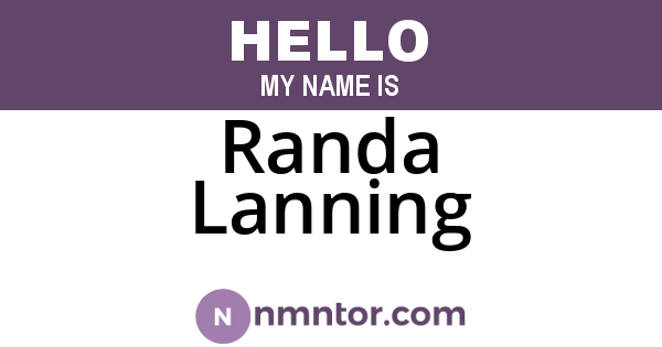 Randa Lanning