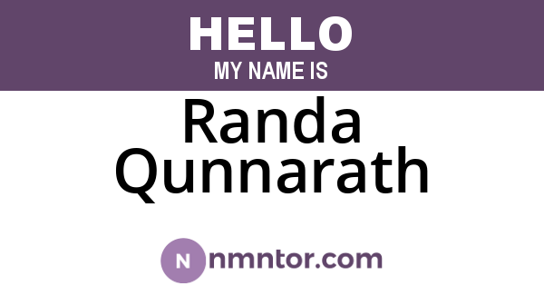 Randa Qunnarath