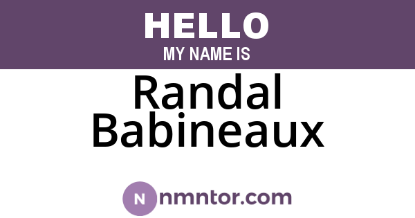 Randal Babineaux
