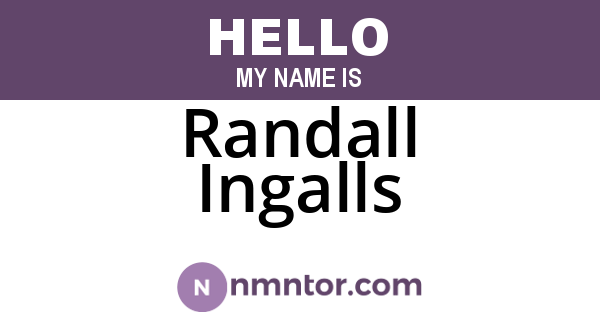 Randall Ingalls
