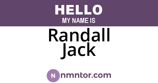 Randall Jack