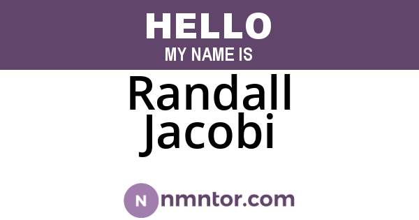 Randall Jacobi