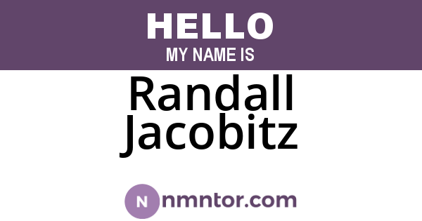 Randall Jacobitz