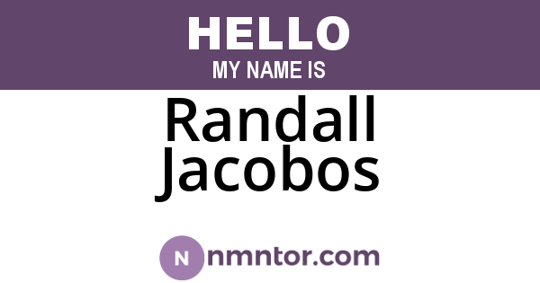Randall Jacobos