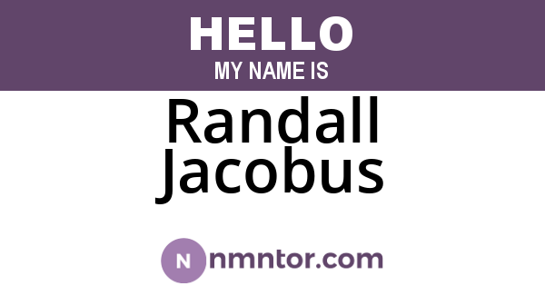 Randall Jacobus