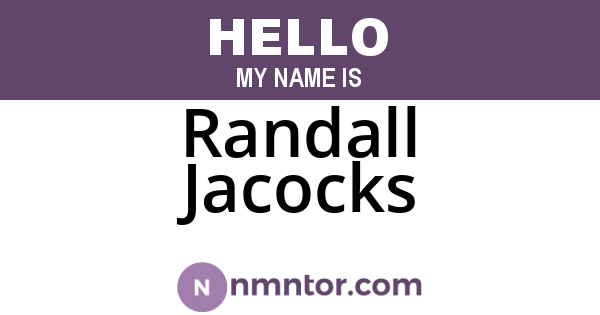 Randall Jacocks