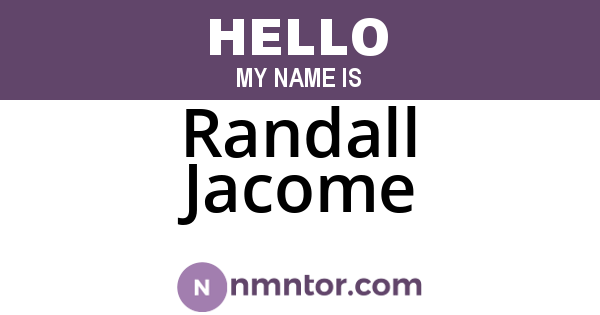 Randall Jacome