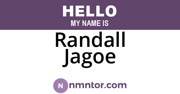 Randall Jagoe