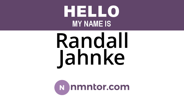 Randall Jahnke