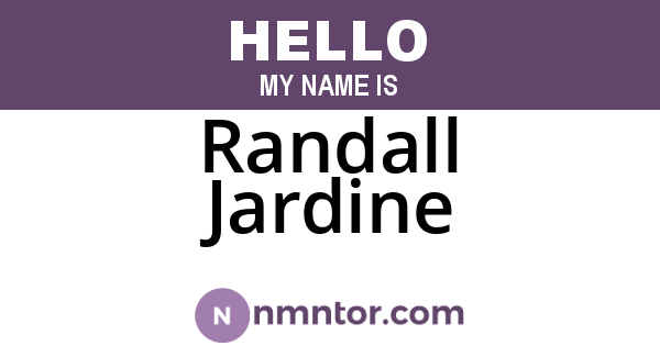 Randall Jardine