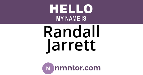 Randall Jarrett