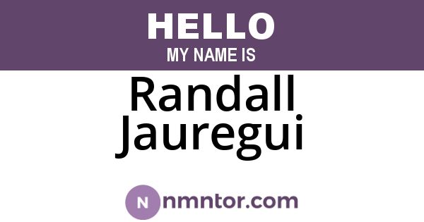 Randall Jauregui