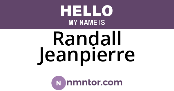 Randall Jeanpierre