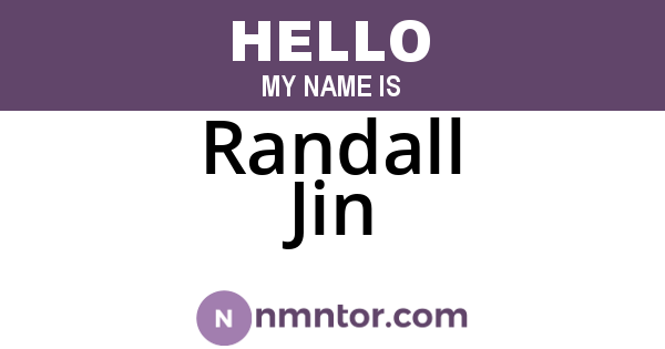 Randall Jin