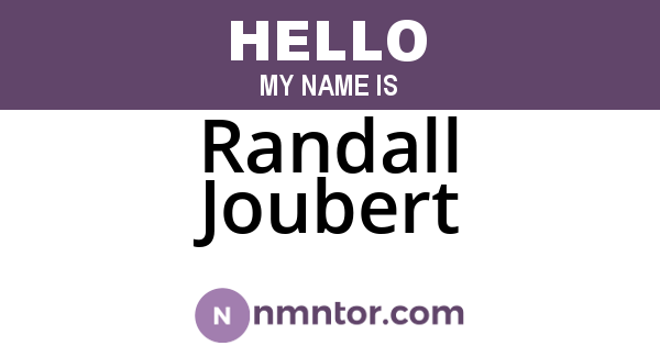 Randall Joubert